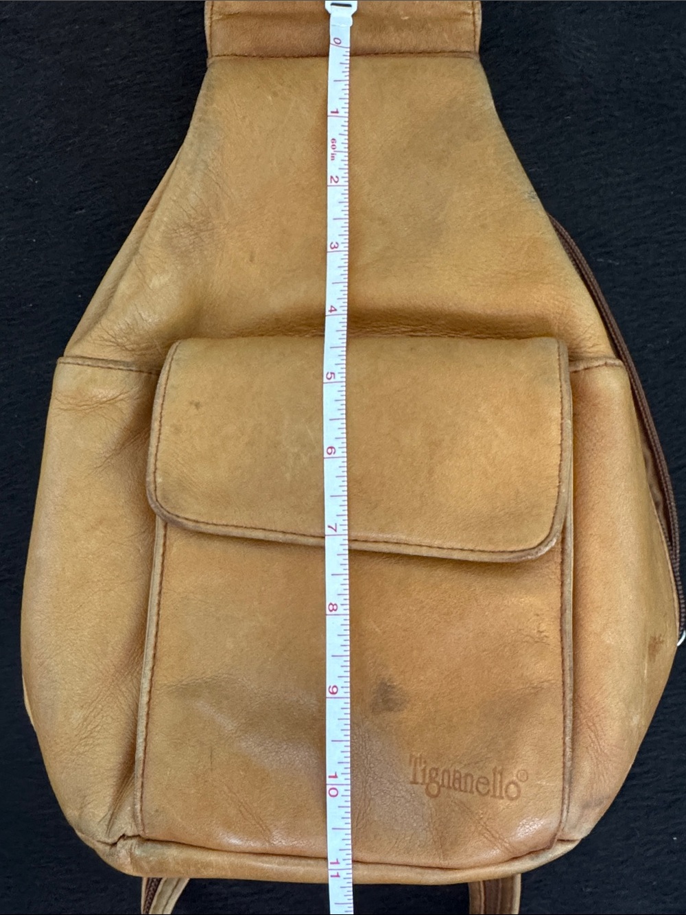 Convertible leather sling/backpack bag! Great for travel! - Picture 9 of 10